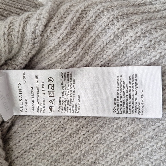 ALLSAINTS Aria Laced Short Jumper - Picture 12 of 15